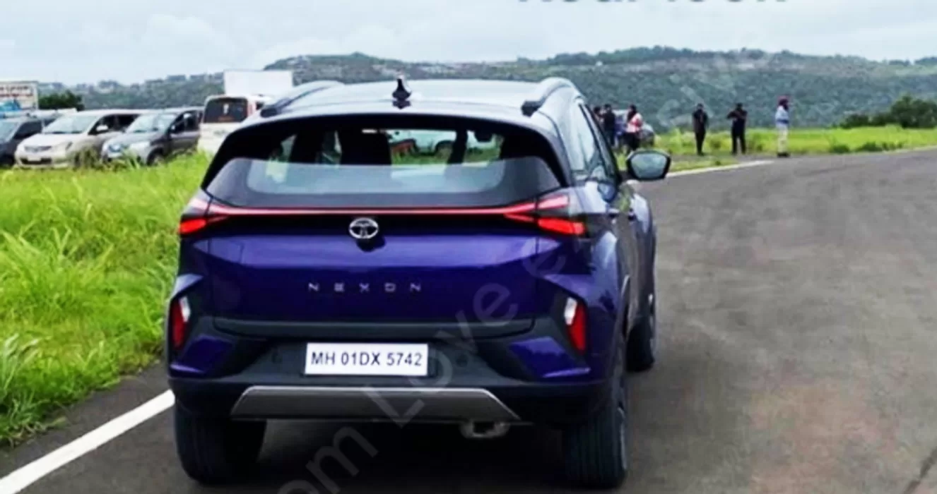 TATA Nexon Facelift Spied During TVC