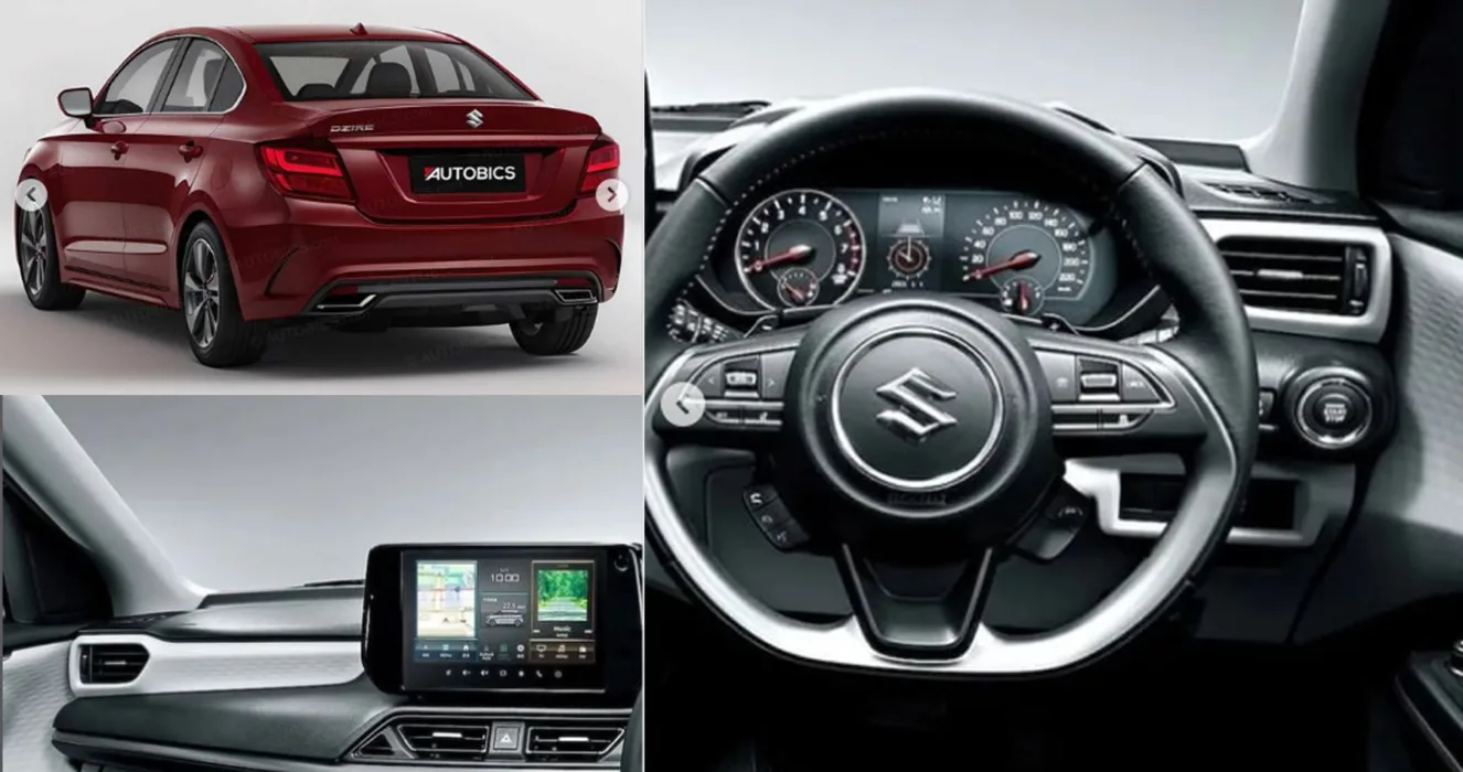 Swift Dzire Rendered Interior