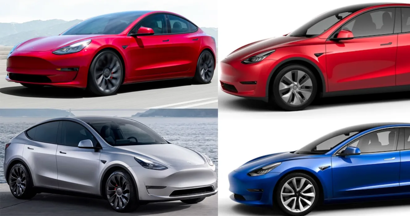 Tesla car model 3 vs model y