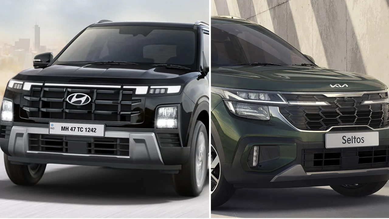 Hyundai Creta facelift 2024 vs Kia Seltos 2024 price and mileage compared