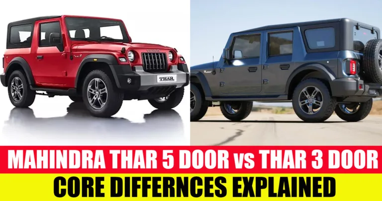 Thar 5 door vs 3 Door Thar