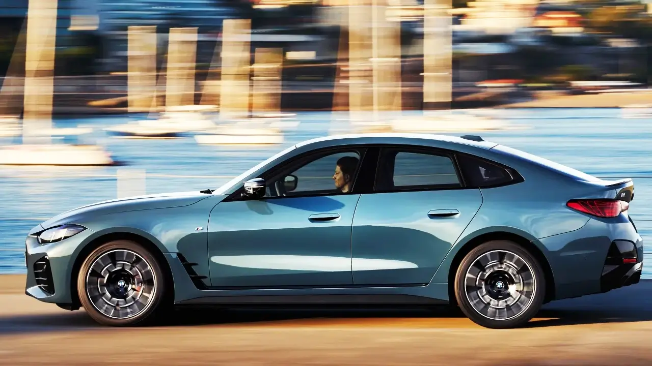 BMW i4 Electric Sedan Side profile