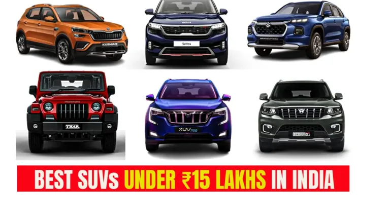 Best SUVs Under ₹15 Lakhs in India: Full Comparison with Pros and Cons