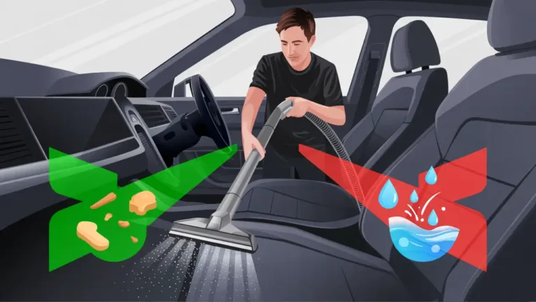 Do car wash vacuums vacuum water?
